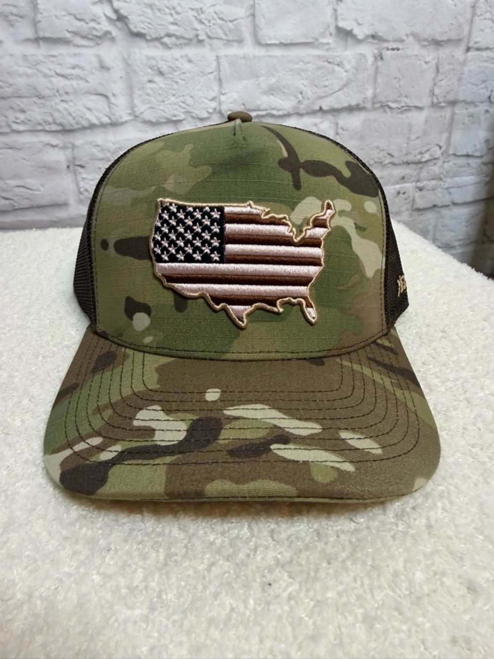 Camo USA Outline Patch Trucker Hat - Unbranded